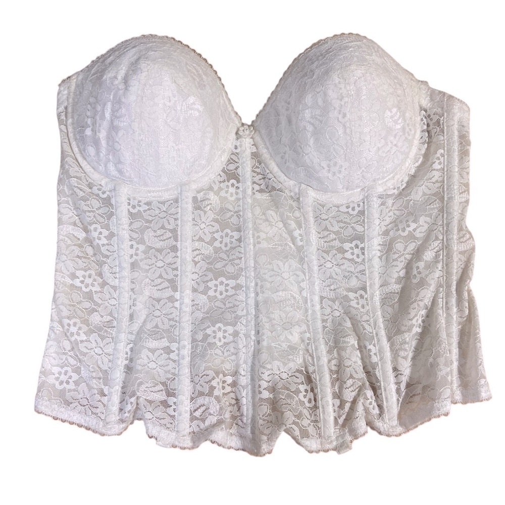Dominique Intimate Apparel White Corset Lace